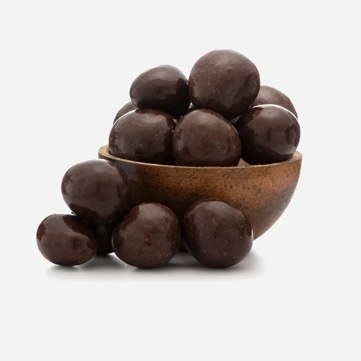 Căpșuni liofilizate în înveliș de ciocolată neagră
