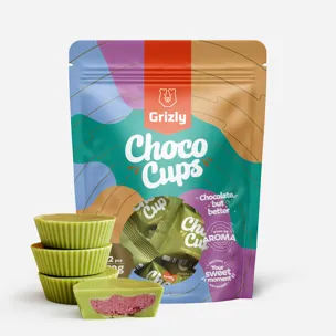 Choco Cups – ciocolată matcha cu zmeură