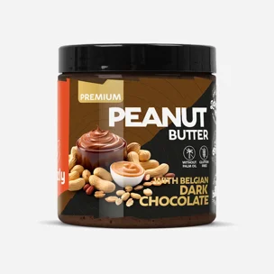 Unt de arahide cu ciocolată neagră belgiană premium