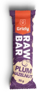GRIZLY Raw Bar cu Prune 55 g