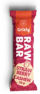 GRIZLY Raw Bar Căpșuni 55 g
